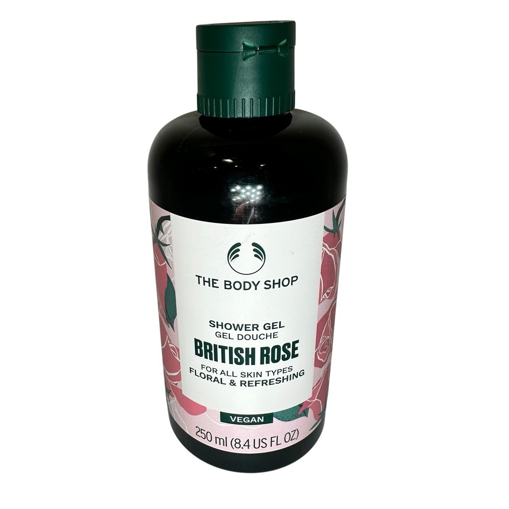 The Body Shop British Rose Shower Gel 8.4 oz 250ml Vegan Floral NEW